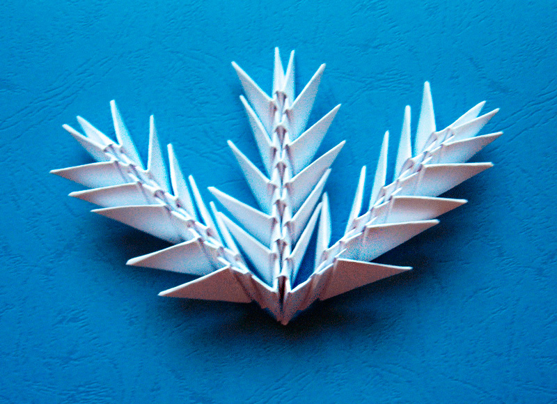 сборка снежинки-оригами дизайн ижевск