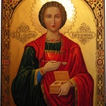 Реставрация иконы Святого В. М. целителя Пантелеймона.