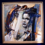 "Автопортрет с головой лошади". Холст, масло. Размер: 70 на 70 см. "Автопортрет с головой лошади". Холст, масло. Размер: 70 на 70 см.