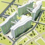 Архитектурный проект студенческого общежития, тип 5, вместимость 1320 человек Архитектурный проект студенческого общежития, тип 5, вместимость 1320 человек