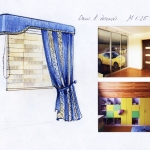 Эскиз дизайн окна в детской Эскиз дизайн окна в детской