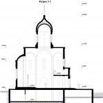 Архитектурное бюро MADE GROUP. Храм Святого Луки в Греции. Разрез