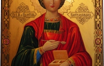 Реставрация иконы Святого В. М. целителя Пантелеймона.